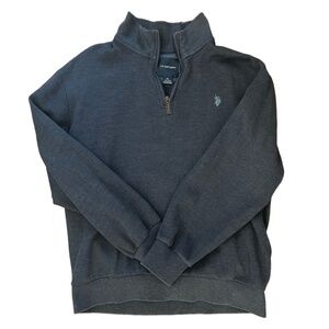 US Polo Assn Sweatshirt Mens XL Blue Quarter-Zip Embroidered Pony Casual